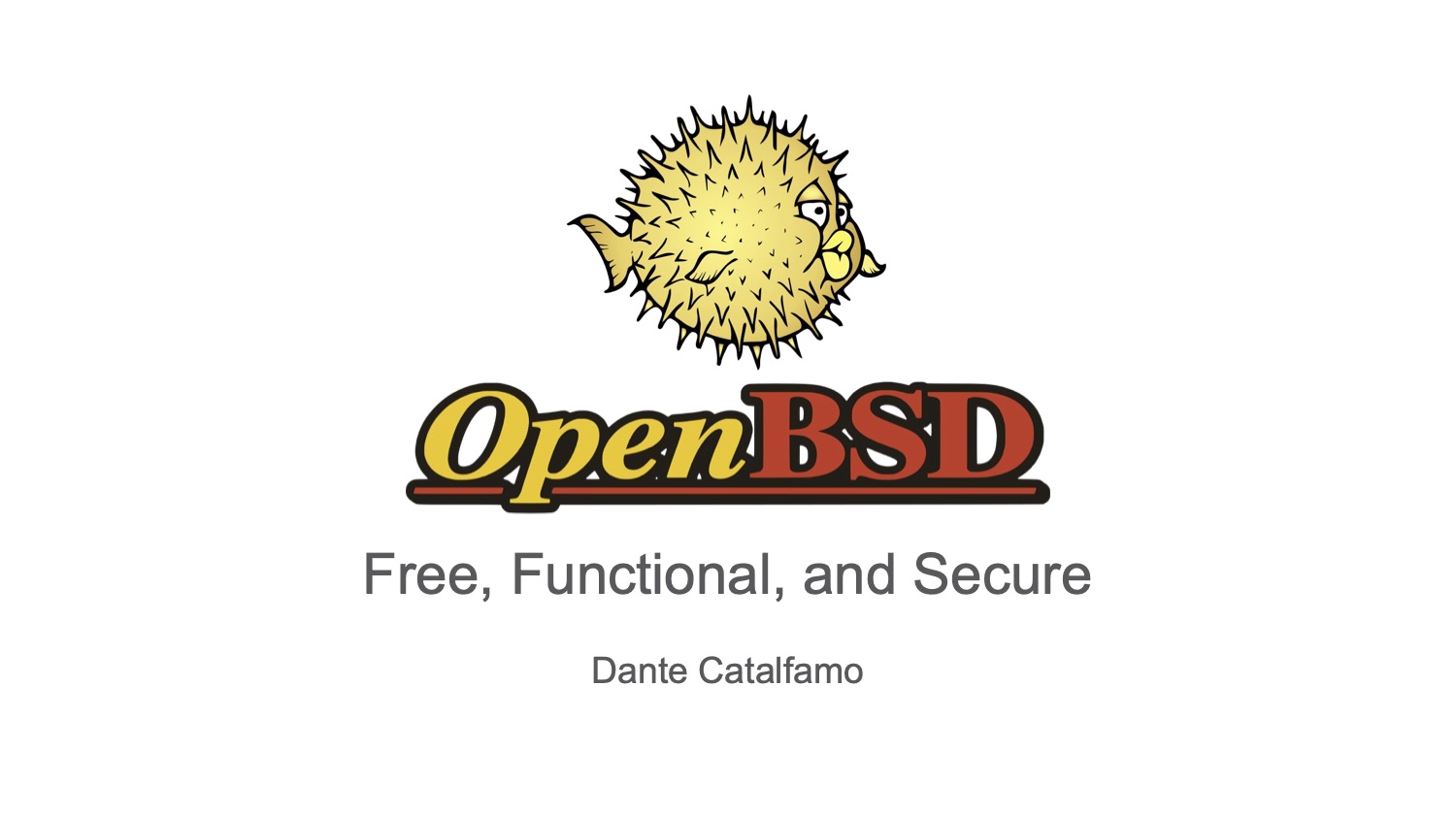 The first slide of the OpenBSD introduction presentation